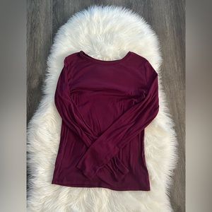 Maroon, long sleeve shirt